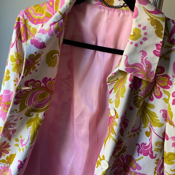 Boden Pea Coat Floral Pattern - Picture 2 of 8